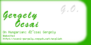 gergely ocsai business card